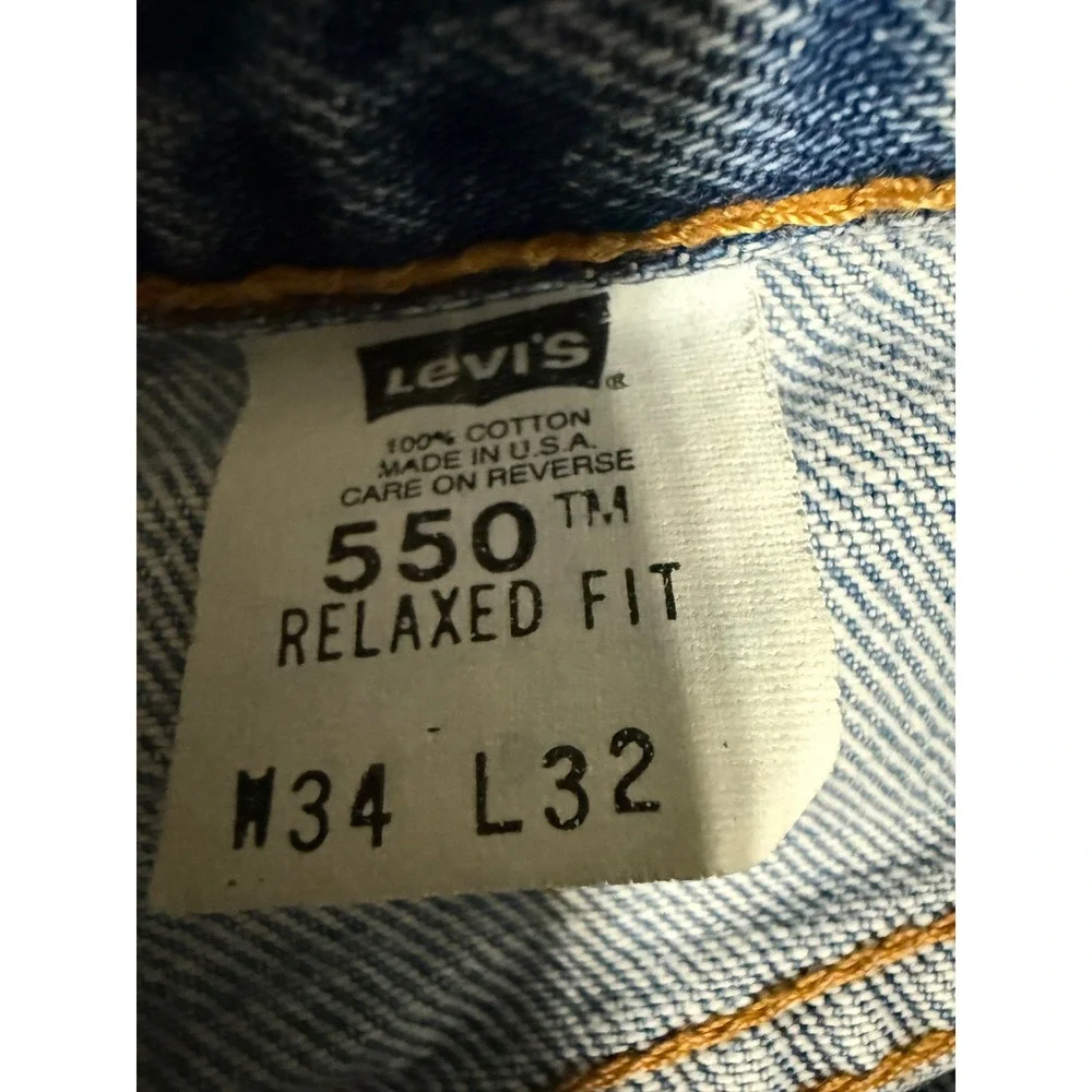 Vintage Levi's 550 Relaxed Fit Jeans Mens 34x32 Made in USA 90s